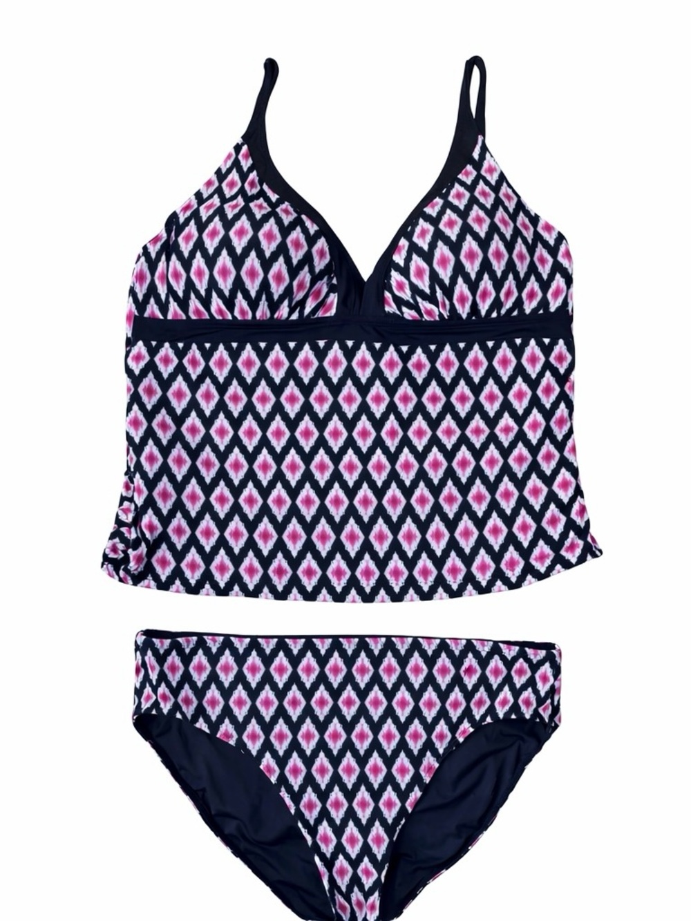 Tommy Bahama Pink Geometric Tankini Set – Size M